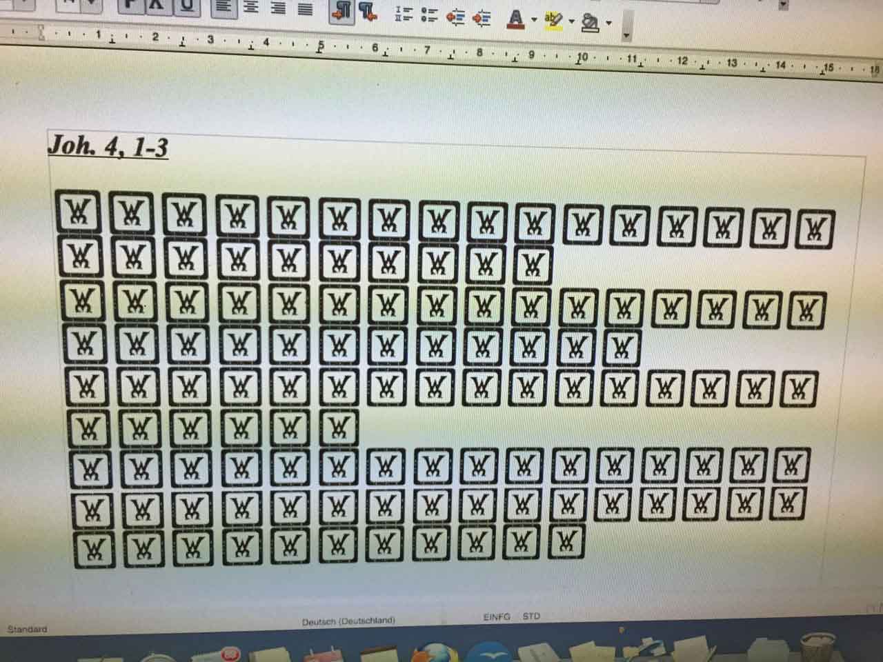Printscreen des geöffneten Dokuments