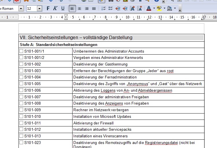 hier sollen die makierungsfelder automatsch makiert werden sobald stufe A ausgewählt wurde