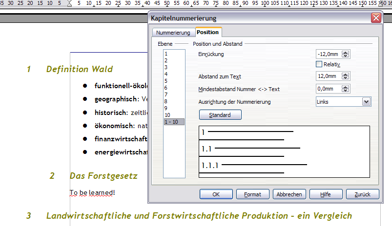 hier könnt ihr die einstellungen der kapitelnummerierung sehen und auch was beim öffnen der datei passiert
