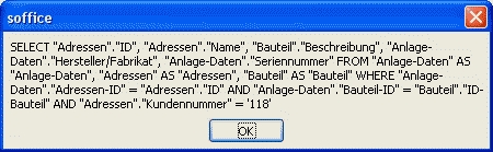 Der SQL String