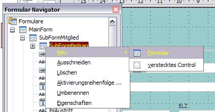 Sub-Formular einfügen
