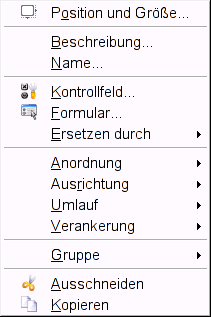 Kontextmenu Schaltfläche in Formular