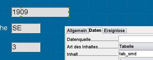 externes Formular, Datenquelle zuordnen