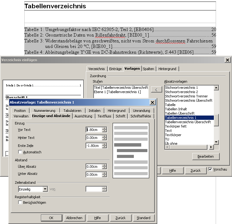 Umbruch im Verzeichnis