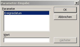 Parameterabfrage (Abfrage)